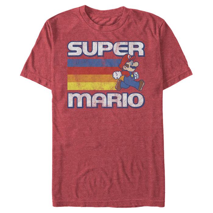 Fifth Sun Men's Nintendo Super Mario Rainbow Stripes T-Shirt