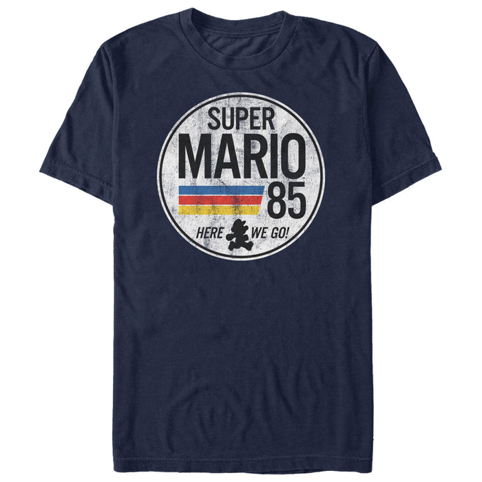 fifth sun Men's Nintendo Super Mario Retro Rainbow Ring T-Shirt