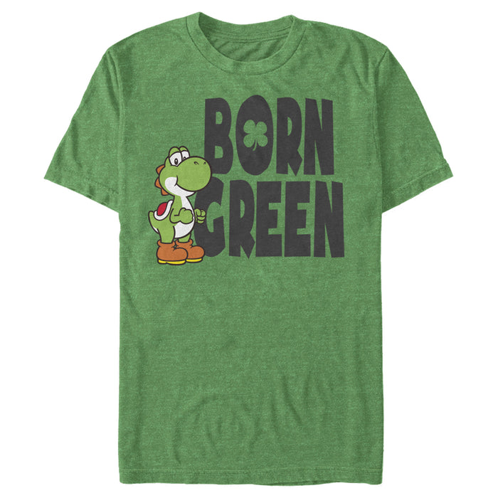 fifth sun Men's Nintendo Super Mario Yoshi St. Patrick's Born T-Shirt