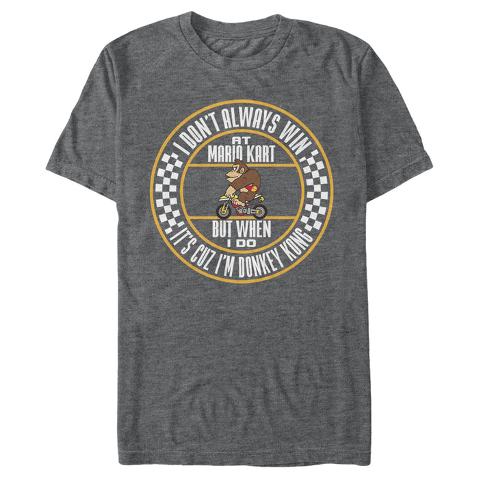 fifth sun Men's Nintendo Win Mario Kart Cuz Donkey Kong T-Shirt