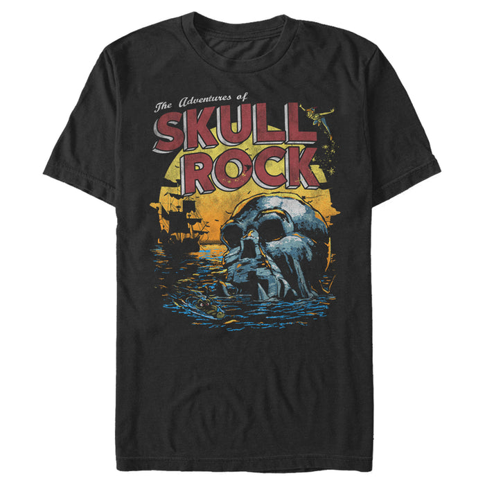 fifth sun Men's Peter Pan Skull Rock Vintage Sunset Poster T-Shirt