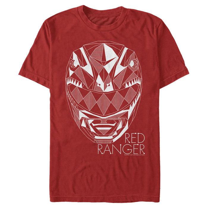 fifth sun Men's Power Rangers Geometric Ranger Helmet T-Shirt