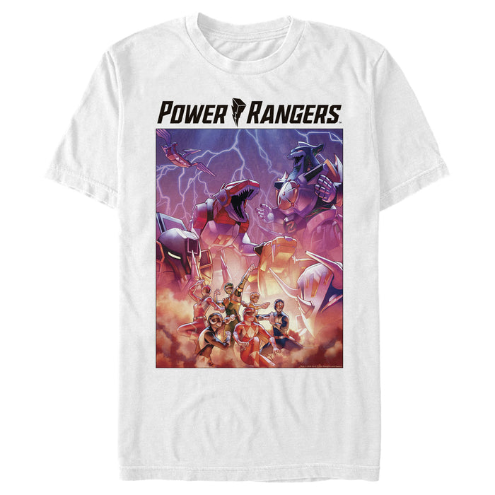 fifth sun Men's Power Rangers Lightning Storm Battle T-Shirt