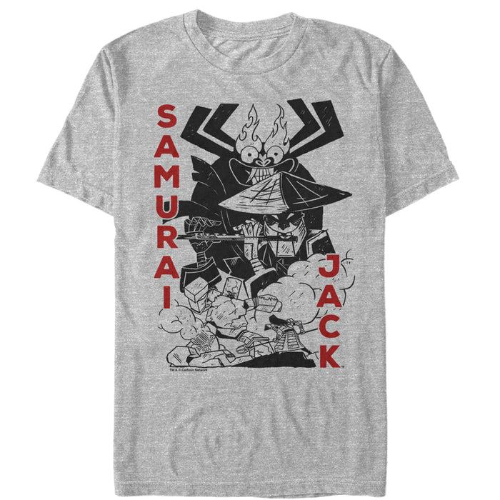 fifth sun Men's Samurai Jack Scaramouche Scene T-Shirt