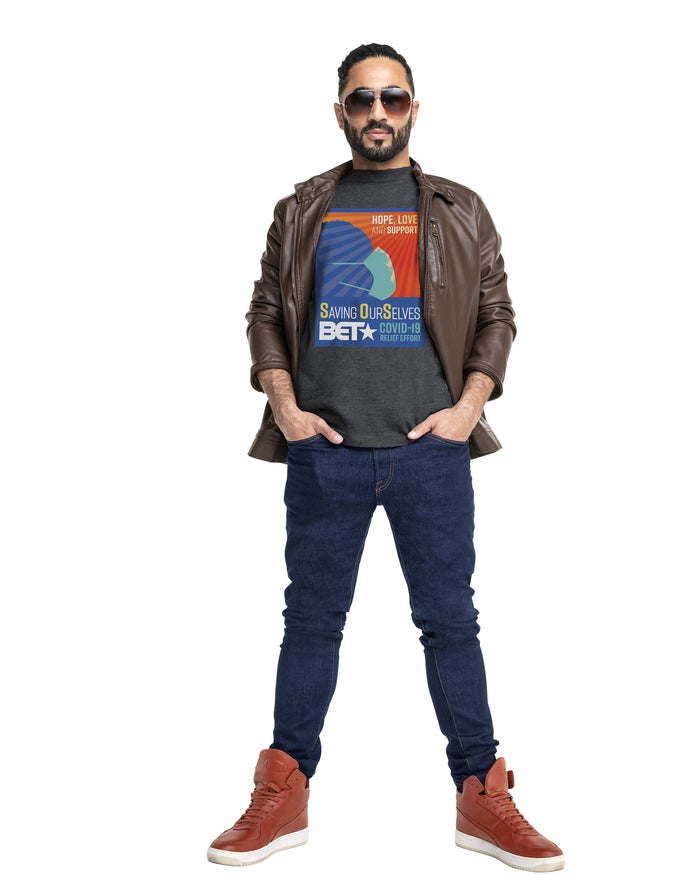 Fifth Sun Men's Saving OurSelves Hope Love Support Poster T-Shirt