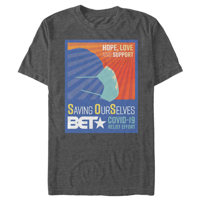 fifth sun Men's Saving OurSelves Hope Love Support Poster T-Shirt
