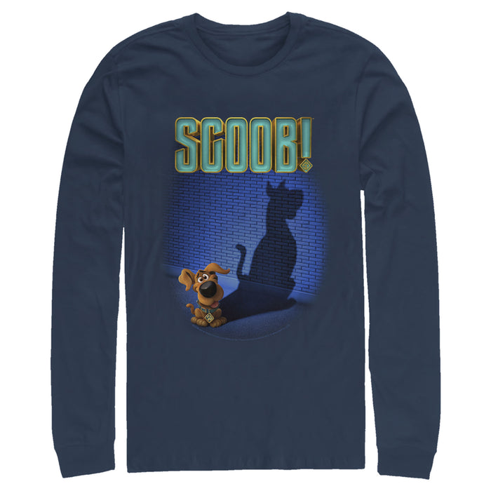 fifth sun Men's Scooby Doo Dog Shadow Long Sleeve Shirt