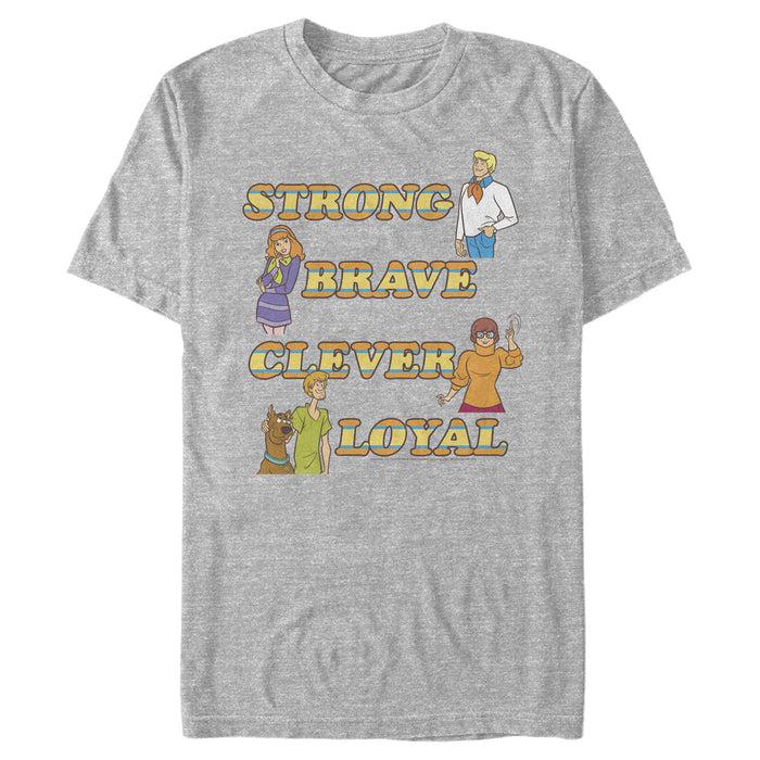 fifth sun Men's Scooby Doo Strong Clever Loyal T-Shirt