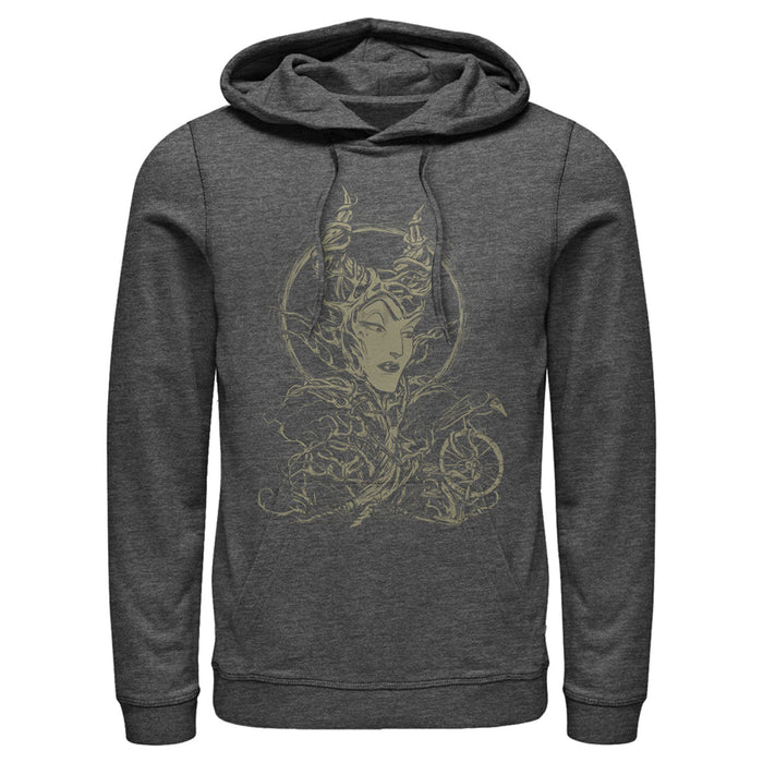 Fifth Sun Men's Sleeping Beauty Maleficent Twisted Queen Pull Over Hoodie
