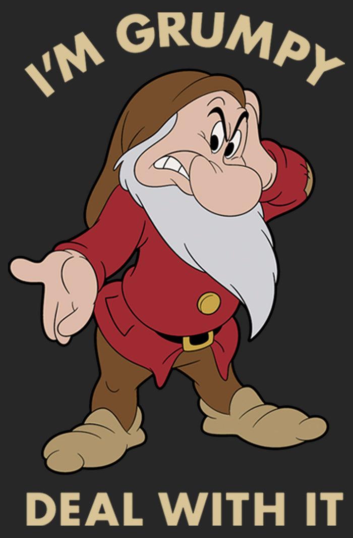 Fifth Sun Men's Snow White And The Seven Dwarfs Grumpy Deal With It T-Shirt