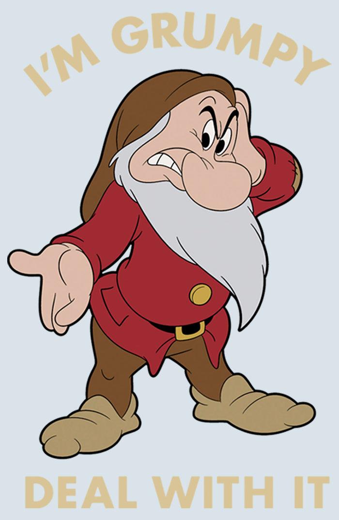 Fifth Sun Men's Snow White And The Seven Dwarfs Grumpy Deal With It T-Shirt