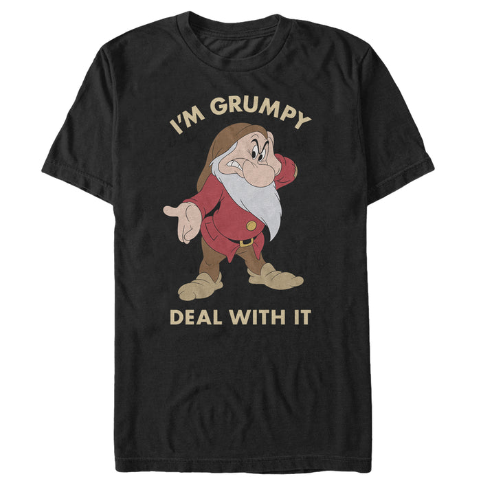 fifth sun Men's Snow White and the Seven Dwarfs Grumpy Deal With It T-Shirt