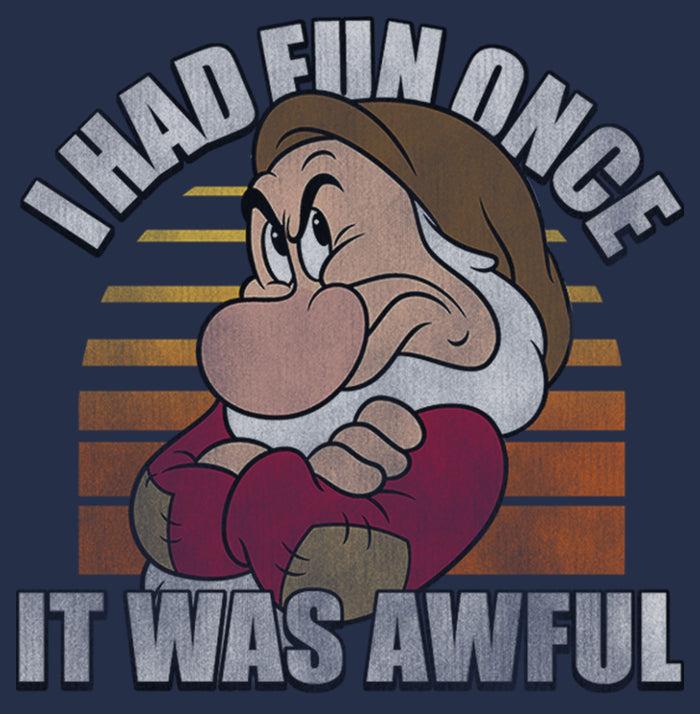 Fifth Sun Men's Snow White And The Seven Dwarfs Grumpy Fun Once T-Shirt