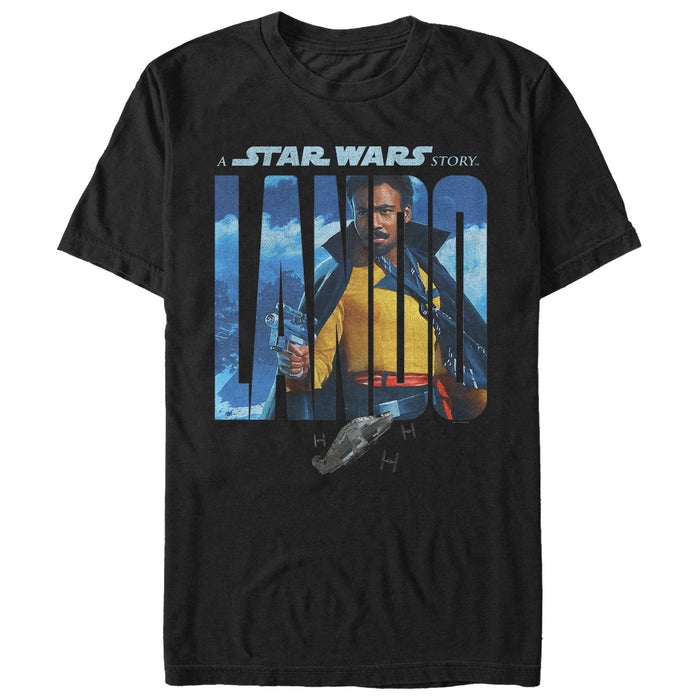 fifth sun Men's Solo: A Star Wars Story Lando Name Movie Poster T-Shirt