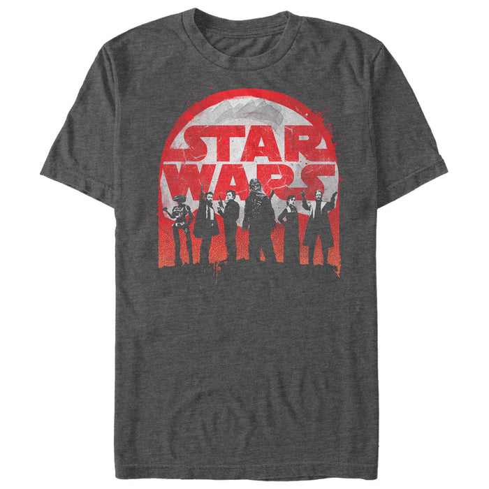 Fifth Sun Men's Solo: A Star Wars Story Logo Character Splatter Print T-Shirt