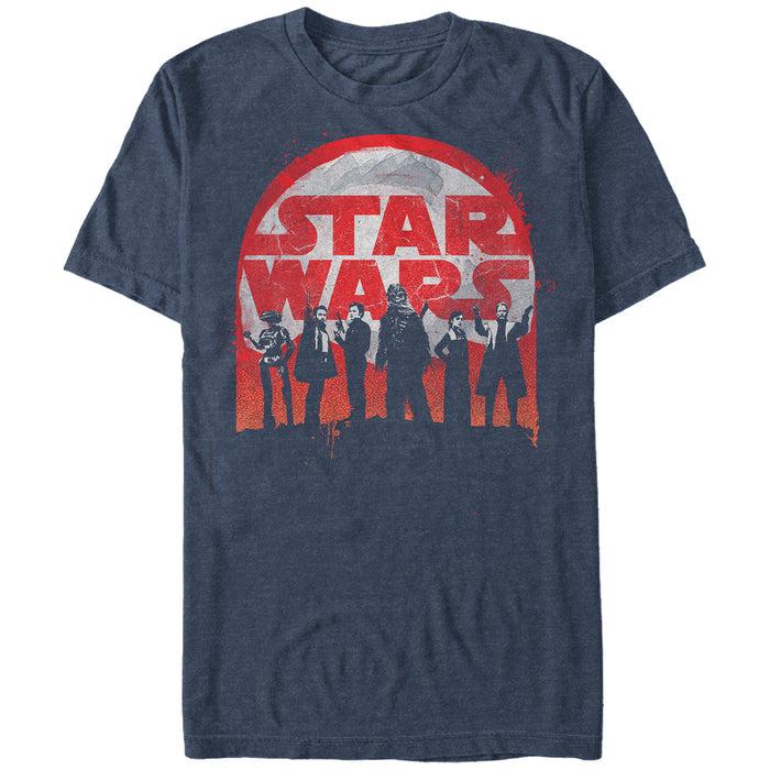 fifth sun Men's Solo: A Star Wars Story Logo Character Splatter Print T-Shirt