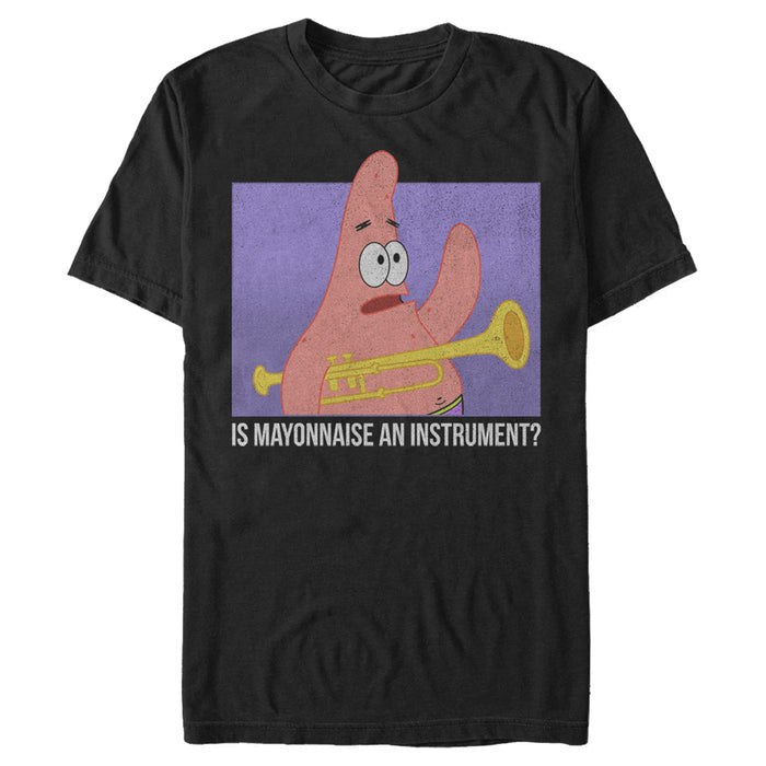 fifth sun Men's SpongeBob SquarePants Patrick Mayonnaise Instrument Quote T-Shirt