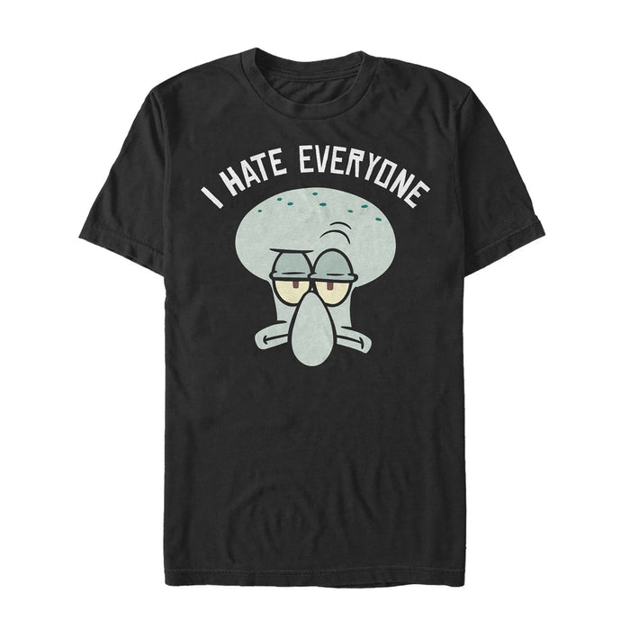 fifth sun Men's SpongeBob SquarePants Squidward Hates Everyone T-Shirt