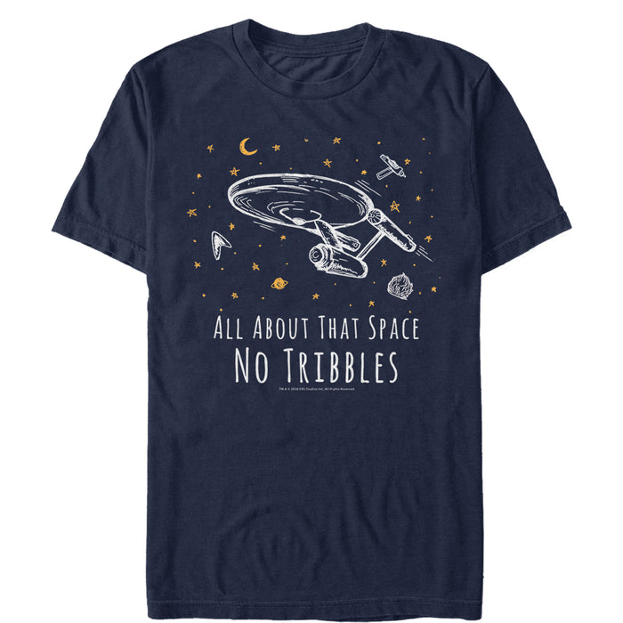 fifth sun Men's Star Trek All About That Space No Tribbles T-Shirt