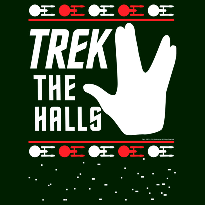 Fifth Sun Men's Star Trek Christmas Trek The Halls T-Shirt