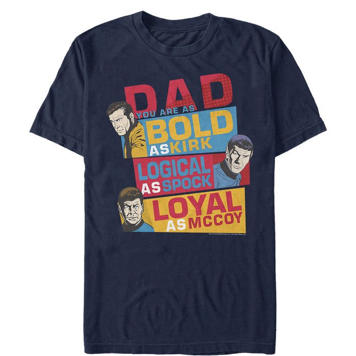 fifth sun Men's Star Trek Father's Day Dad Qualities T-Shirt