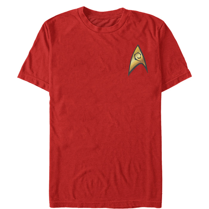 fifth sun Men's Star Trek Operations Starfleet Badge T-Shirt