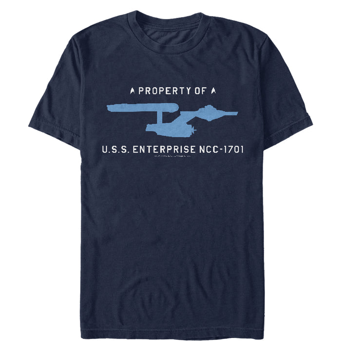 fifth sun Men's Star Trek Property of Enterprise NCC-1701 T-Shirt