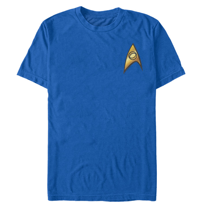 fifth sun Men's Star Trek Science Starfleet Badge T-Shirt