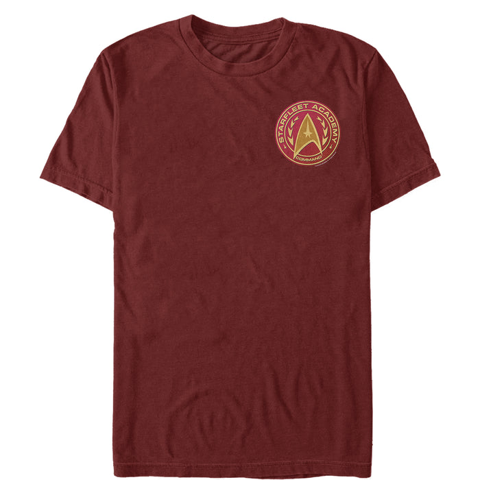 fifth sun Men's Star Trek Starfleet Academy Command Badge T-Shirt