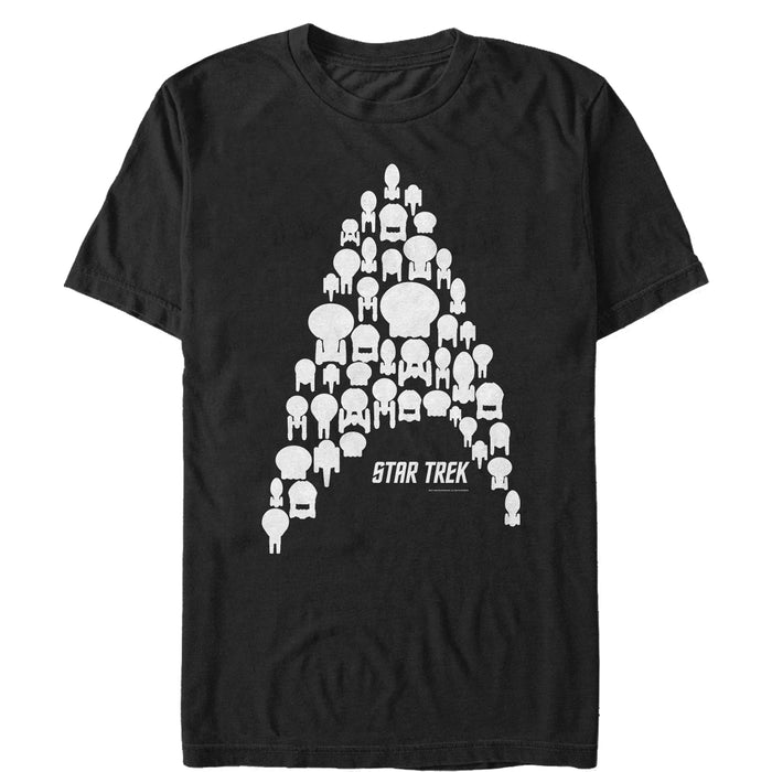 fifth sun Men's Star Trek Starfleet Ship Collage T-Shirt