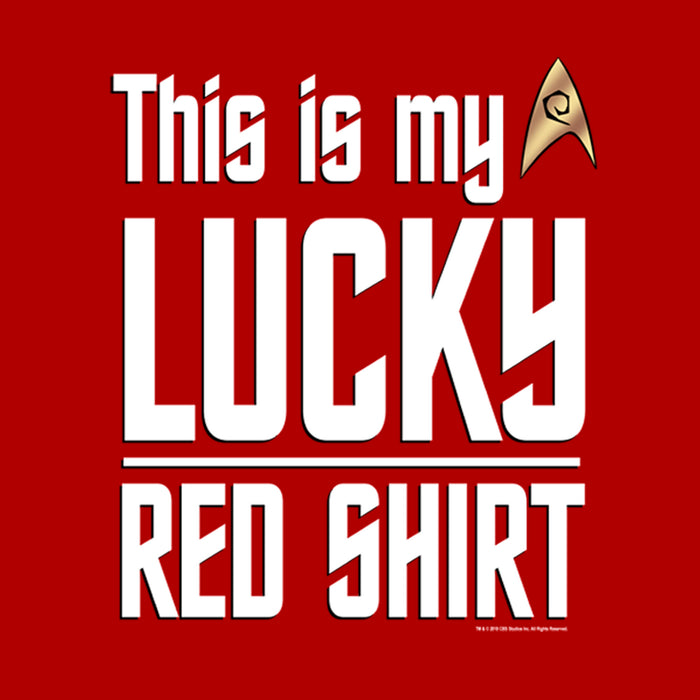 Fifth Sun Men's Star Trek This Is My Lucky Red Shirt T-Shirt