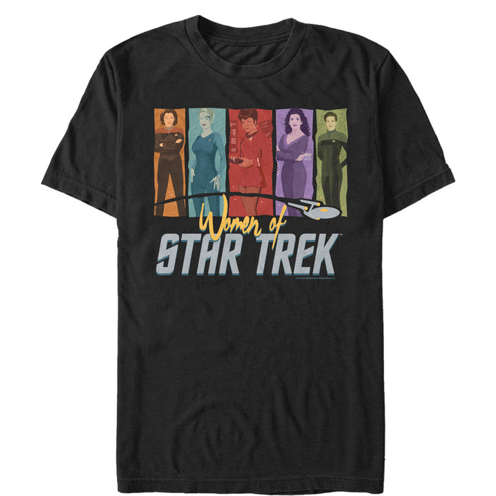 fifth sun Men's Star Trek Women of Starfleet Panels T-Shirt