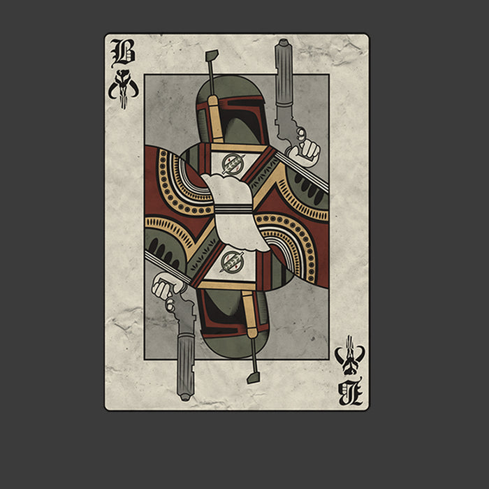 Fifth Sun Men's Star Wars Boba Fett Playing Card Pull Over Hoodie