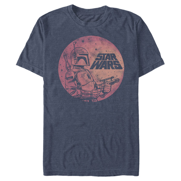 fifth sun Men's Star Wars Boba Fett Retro Circle T-Shirt