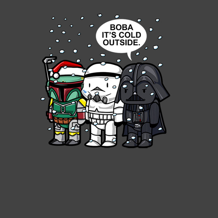 Fifth Sun Men's Star Wars Christmas Boba It's Cold Outside Pull Over Hoodie