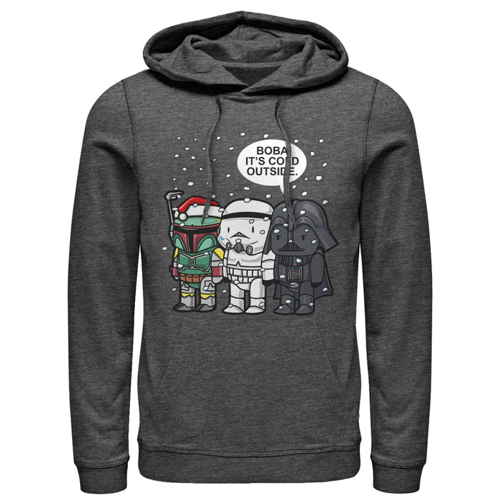 fifth sun Men's Star Wars Christmas Boba It's Cold Outside Pull Over Hoodie