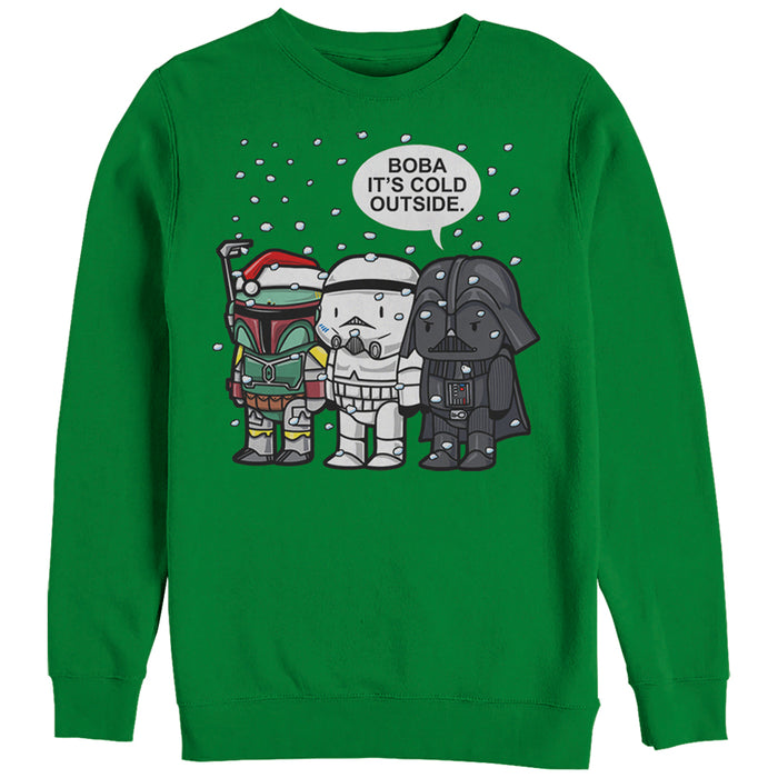 fifth sun Men's Star Wars Christmas Boba It's Cold Outside Sweatshirt