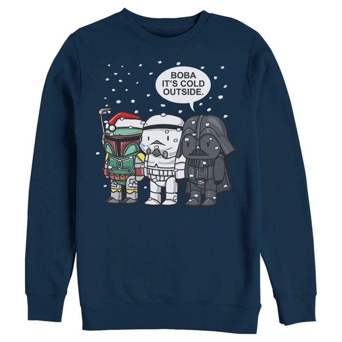 fifth sun Men's Star Wars Christmas Boba It's Cold Outside Sweatshirt