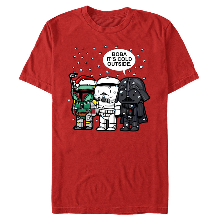 fifth sun Men's Star Wars Christmas Boba It's Cold Outside T-Shirt