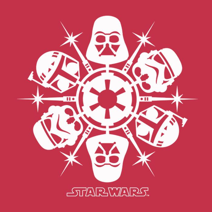 Fifth Sun Men's Star Wars Christmas Dark Side Snowflakes T-Shirt