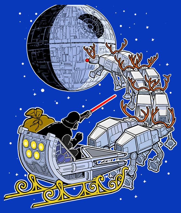 Fifth Sun Men's Star Wars Christmas Darth Vader Santa's Sleigh Sweatshirt