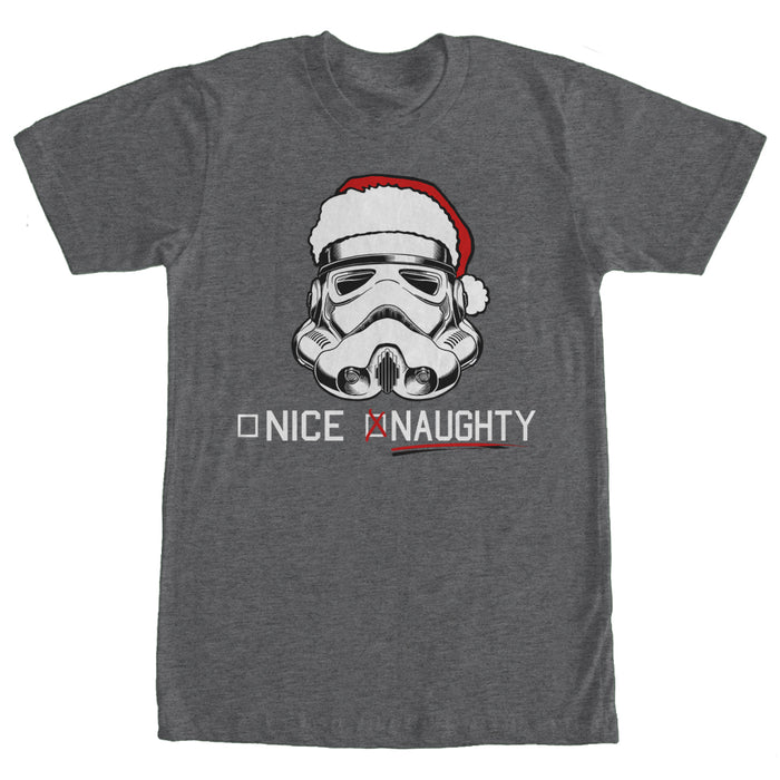 fifth sun Men's Star Wars Christmas Stormtrooper Naughty List T-Shirt