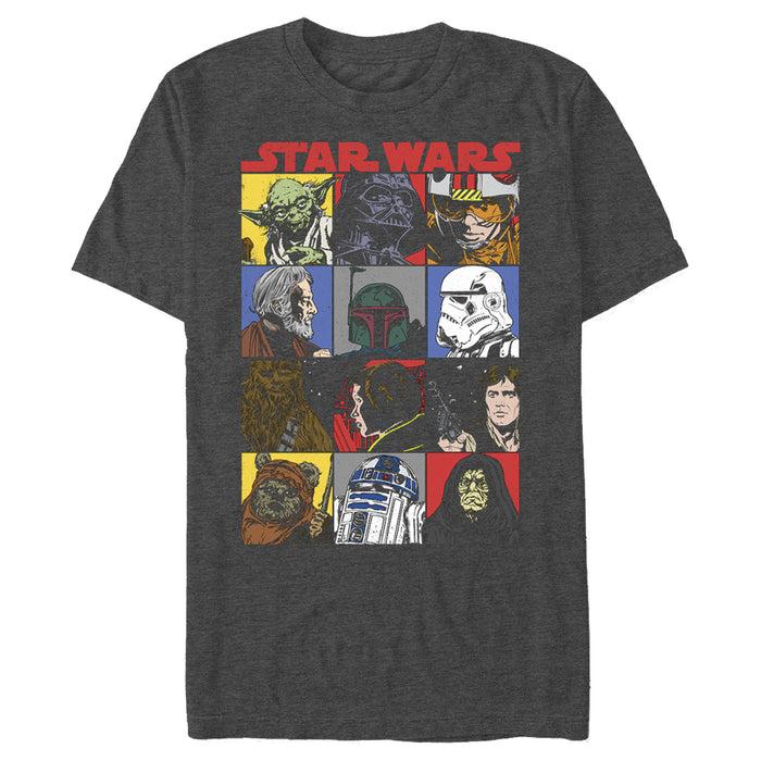 Fifth Sun Men's Star Wars Comic Strip Cartoon Group T-Shirt