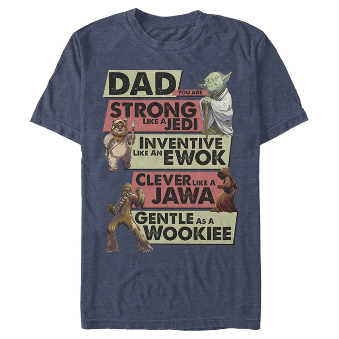 fifth sun Men's Star Wars Dad You Are Strong Like A Jedi T-Shirt