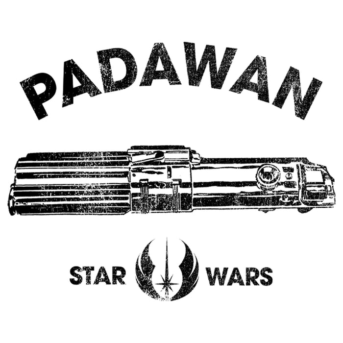 Fifth Sun Men's Star Wars Distressed Padawan Lightsaber Baseball Tee