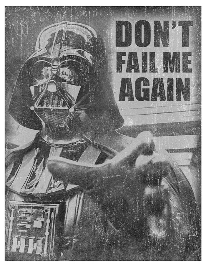 Fifth Sun Men's Star Wars Don't Fail Me Again Baseball Tee