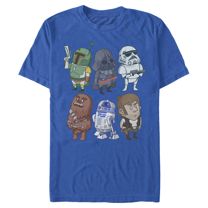 Fifth Sun Men's Star Wars Doodle Character Grid T-Shirt