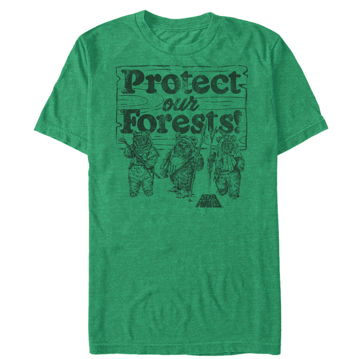 fifth sun Men's Star Wars Ewok Protect Our Forests T-Shirt