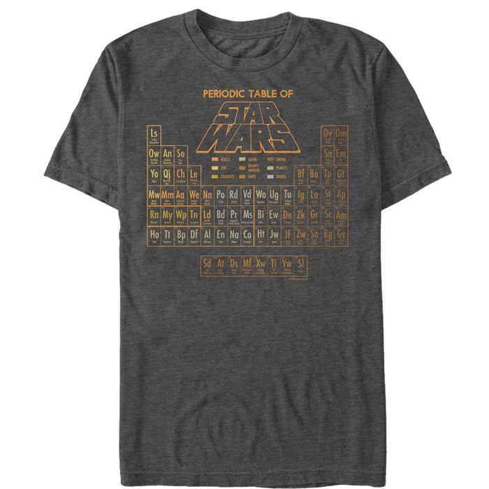 fifth sun Men's Star Wars Fade Periodic Table of Elements T-Shirt