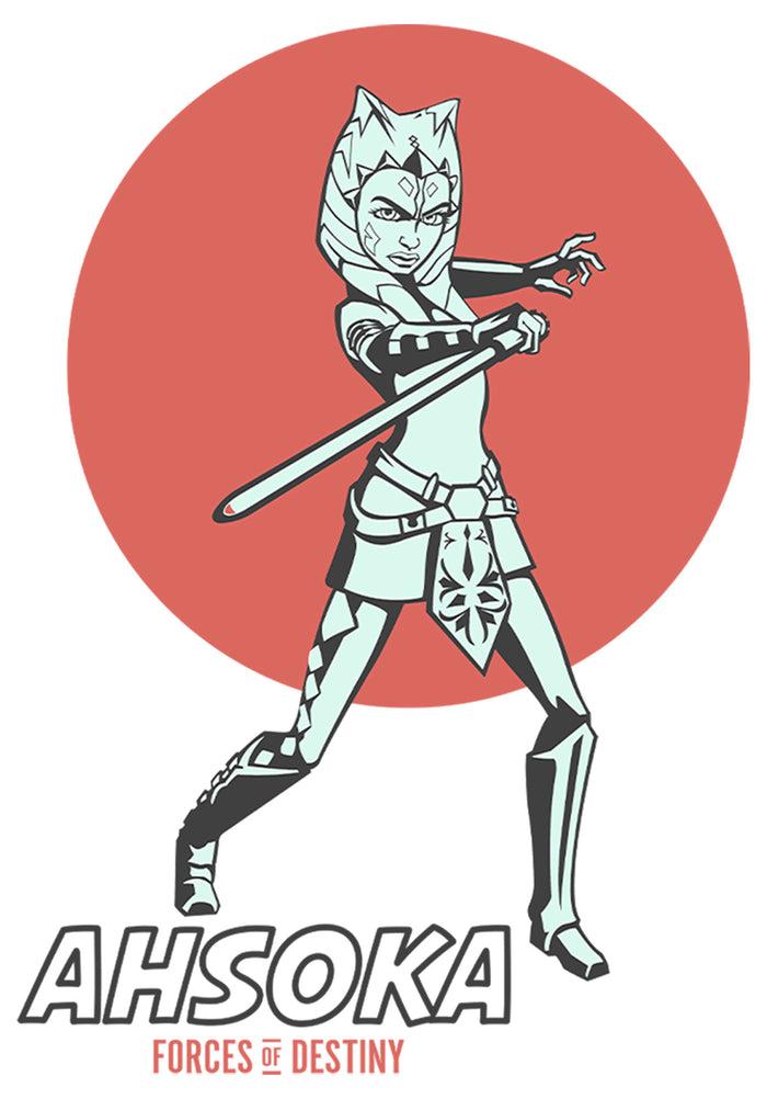 Fifth Sun Men's Star Wars: Forces Of Destiny Ahsoka Pose Baseball Tee